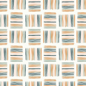 Colorful stripes basket weave abstract // Medium scale