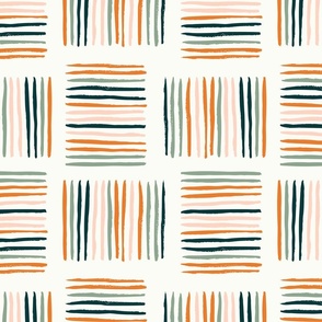 Colorful stripes basket weave abstract // Big scale