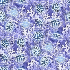 Happy Turtles - violet blue 