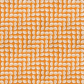 Moving Abstract Ovals - bright orange 