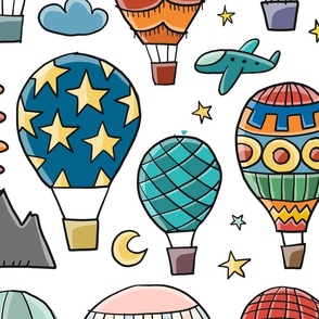 Colorful Hot Air Balloons Collection