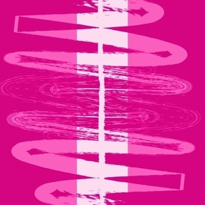 pink modern abstract brush stroke squiggle