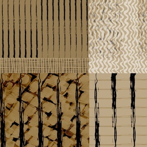 tropical modern neutral texture rattan world woven baskets tan khaki beige