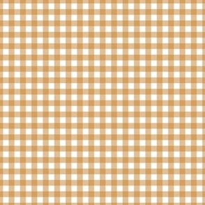 Gingham check - Desert Sun and white - Desert Sun Petal Solid Coordinate