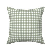 Gingham check - Sage Green and white - Sage Petal Solid Coordinate