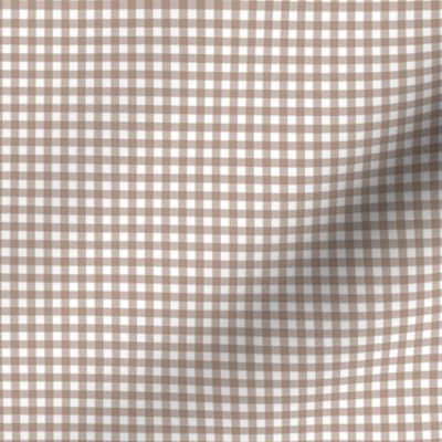 Gingham check - Mocha Brown and white - Mocha Petal Solid Coordinate