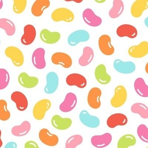 Jelly Bean Candy on White (Large Scale)