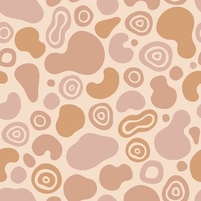 Organic Neutral Abstract Geometric Shapes in Browns (Small Scale)