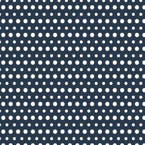 Polka dots on Navy #29384C