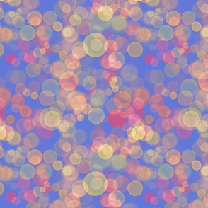 Bokeh lights on periwinkle background large 12” repeat