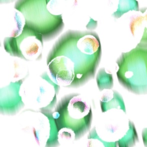 transparent particles and bubbles