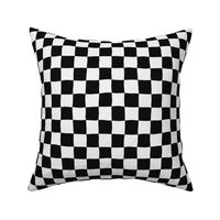 irregular checkerboard - black and white