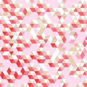 Geometric Illusion 1 - Pink Medium