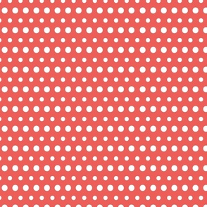 Polka dots on Coral #EC5E57