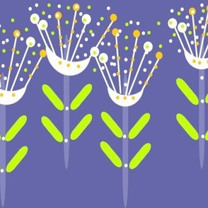 Scandi Dandelions On Veri Peri ( Pantone 2022) -Spring and Summer Collection 2022