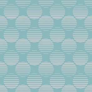 striped dots in aqua by r