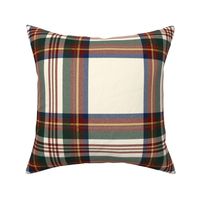 Antique Royal Stewart Tartan  ~ Faux Woven ~  Cosmic Latte with Dover, Ceridwen, Wood Island Road, Gilt, and Moll ~ Large