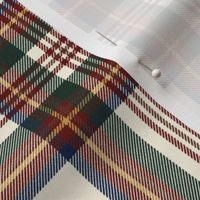 Antique Royal Stewart Tartan  ~ Faux Woven ~  Cosmic Latte with Dover, Ceridwen, Wood Island Road, Gilt, and Moll ~ Small