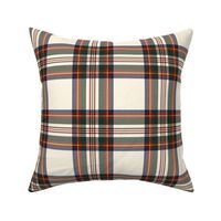 Antique Royal Stewart Tartan  ~ Faux Woven ~  Cosmic Latte with Dover, Ceridwen, Wood Island Road, Gilt, and Moll ~ Small