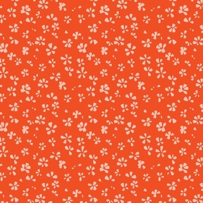 Orange red floral