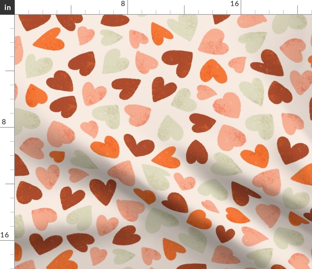 Retro hearts cream