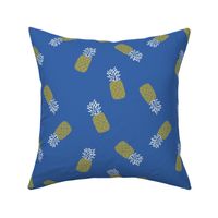 Pineapple on blue