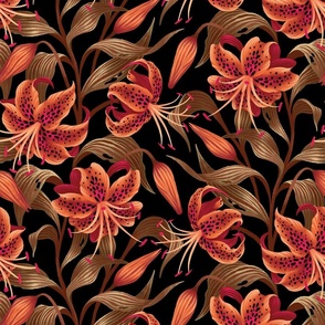 Tiger Lily - Orange Black