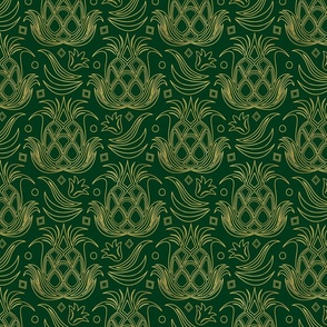 Luxe Pineapple // Emerald Green