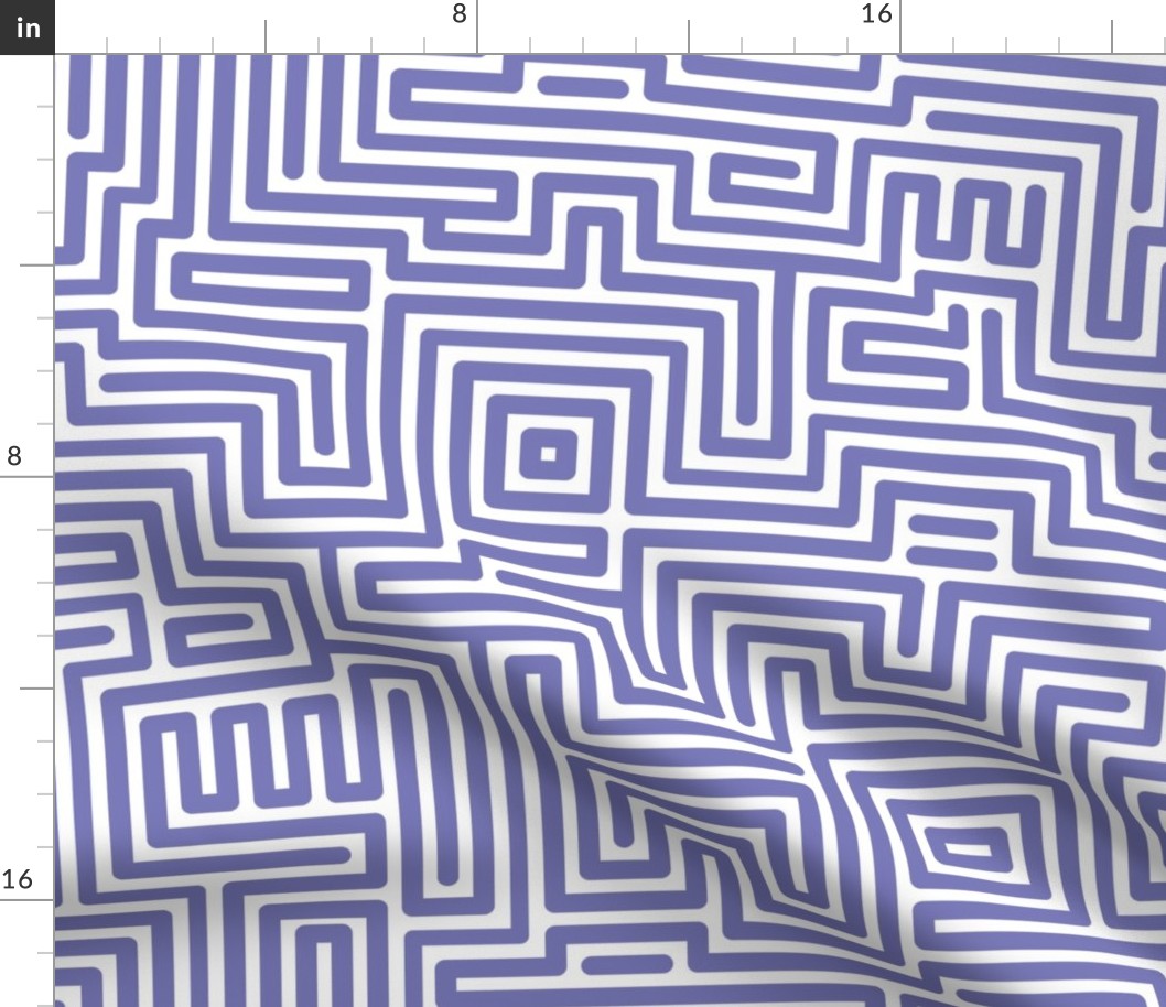 Very Peri maze lines white