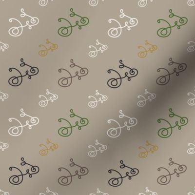 Wiggly Bicycles Deep Taupe