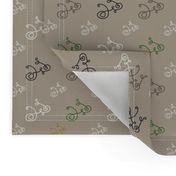 Wiggly Bicycles Deep Taupe