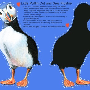 Little Puffin Plushie Cut And Sew 