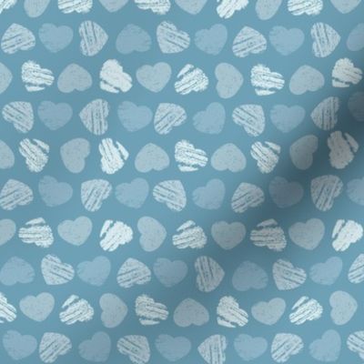 Blue Hearts Pattern 10 Inch Repeat