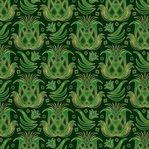 Luxe Pineapple // Art Deco Green