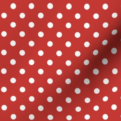 Dark Dotty: Cherry Red Polka Dot, Red & White Polka Dotted