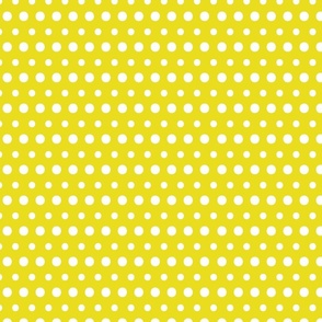 Polka dots on Lemon Lime #EBDD1F