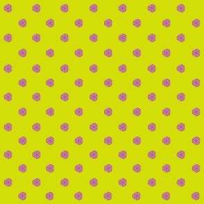 Spring Collection Target Dots on chartreuse