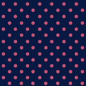Spring Collection Target Dots on Midnight blue