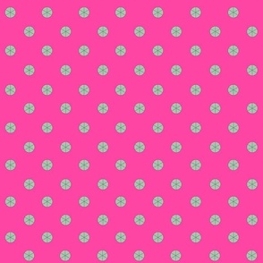 Spring Collection Target Dots on Hot pink