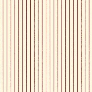 Pencil Lines Cardinal Red on Cream