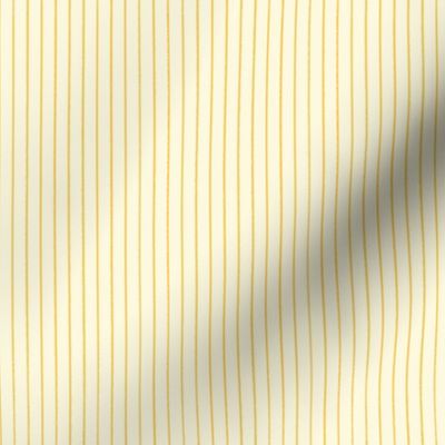 Pencil Lines Goldfinch Yellow on Cream