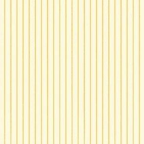 Pencil Lines Goldfinch Yellow on Cream