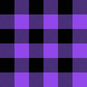 Buffalo plaid black and purple 6x6