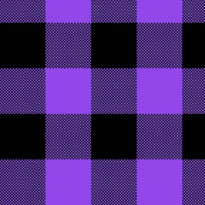 Buffalo plaid black and purple 8x8