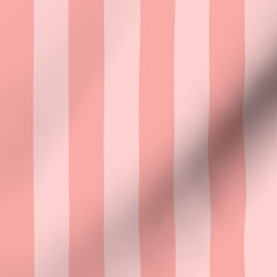 1” Wide Vertical Stripes, Blush Pink