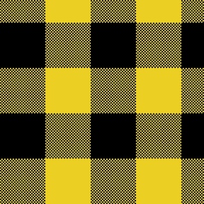 Buffalo plaid black and yellow 8x8