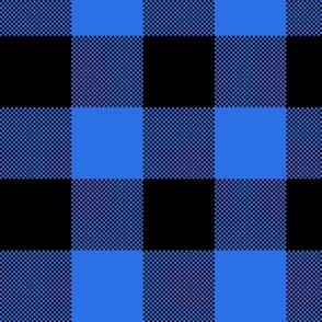 Buffalo plaid black and blue 8x8