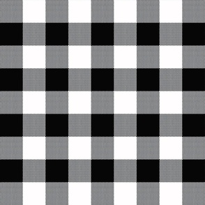Buffalo plaid black and white 4x4