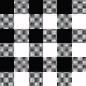 Buffalo plaid black and white 6x6