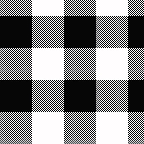 Buffalo plaid black and white 8x8